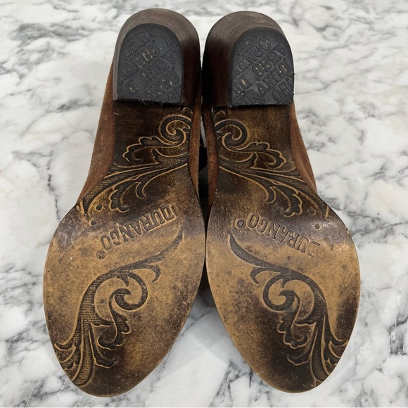 Durango waxed Nubuck suede block heel ankle boots distressed woman’s size 8 - Picture 10 of 10